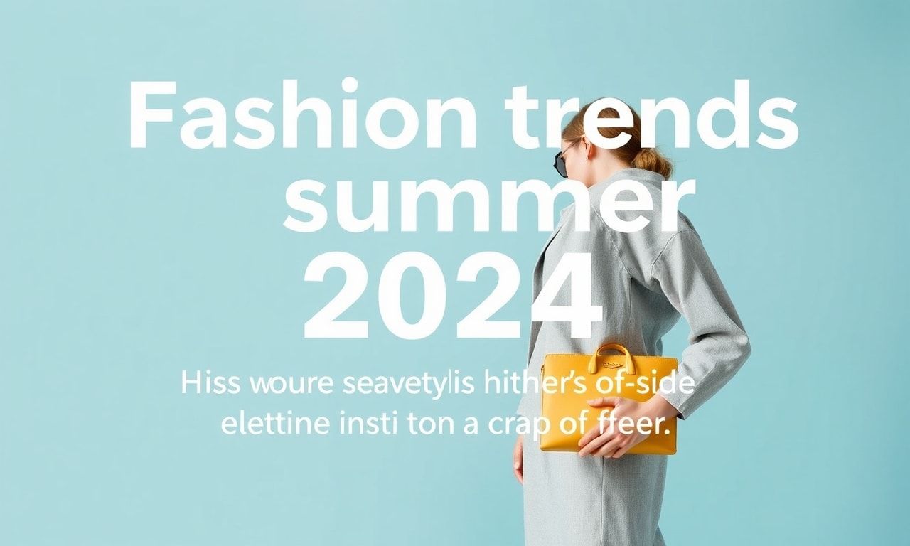 Modische Trends für den Sommer 2024: So bleiben Sie stylisch und aktuell